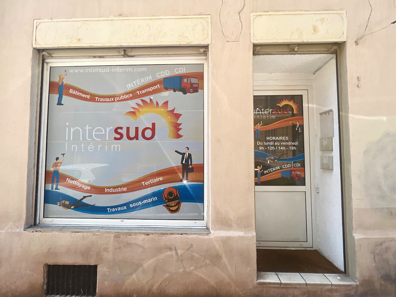 Extérieur de l'agence d'emploi Intersud Intérim Toulon